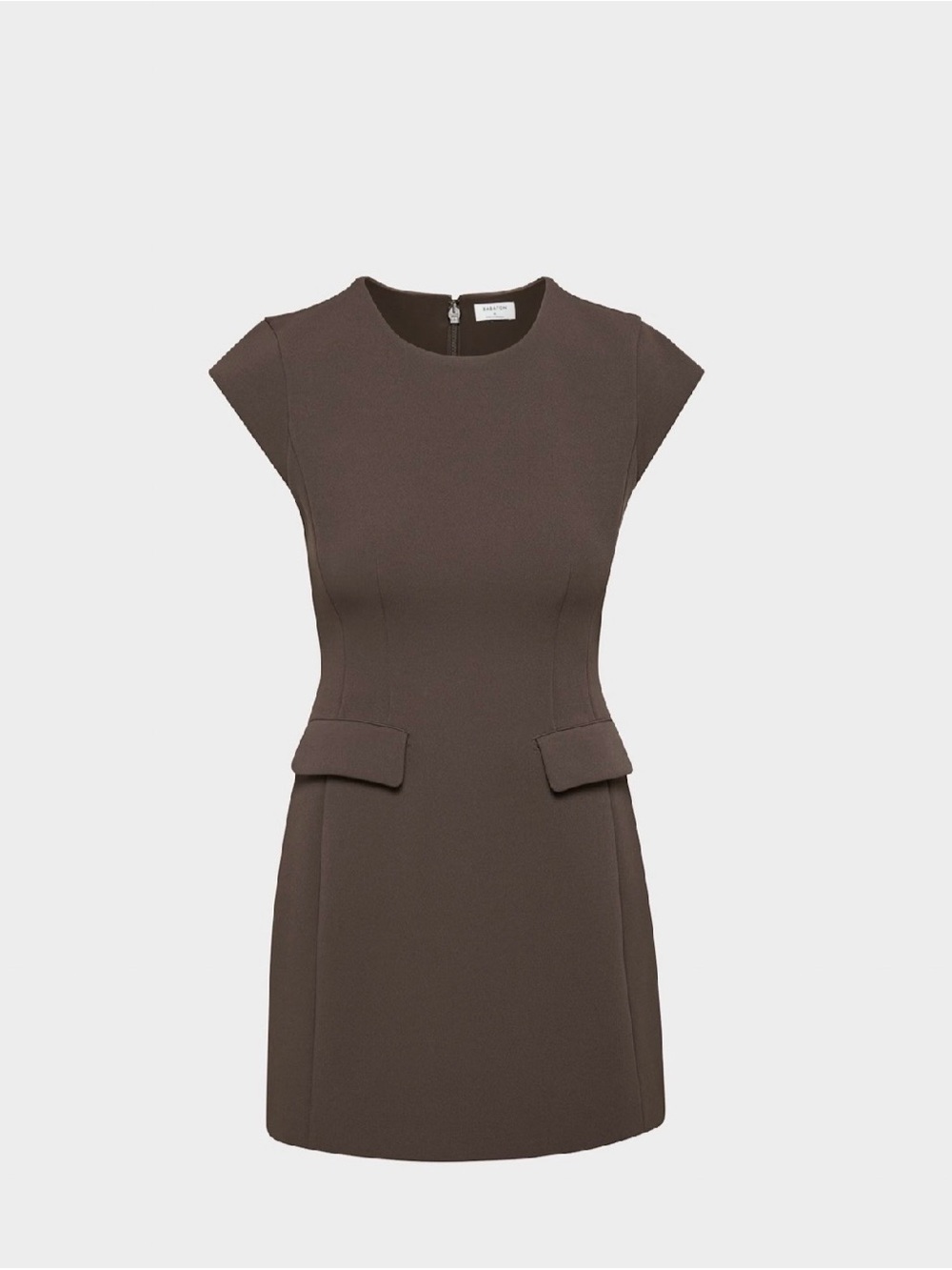 Brown Aritzia Babaton FigureKnit Priestly Dress